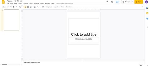 how to make a poster on google slides