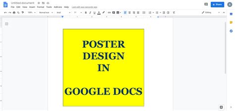how to make a poster using google docs