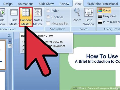how to make a powerpoint presentation into a handout