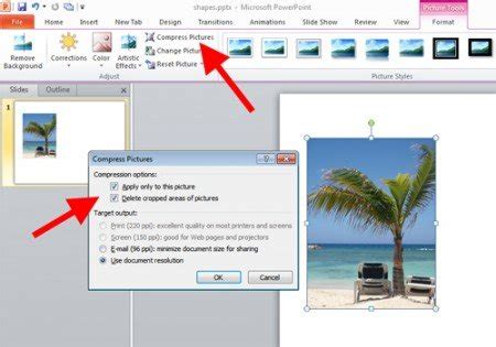 how to make a powerpoint presentation smaller on mac