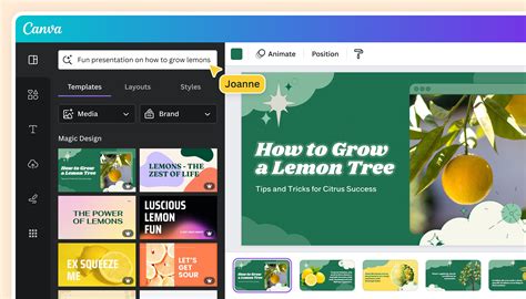how to make a presentation on canva using ai