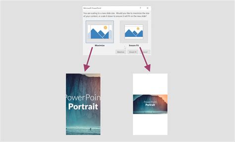 how to make a presentation portrait in powerpoint