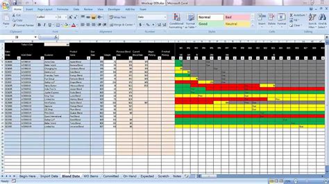 how to make a production plan in excel