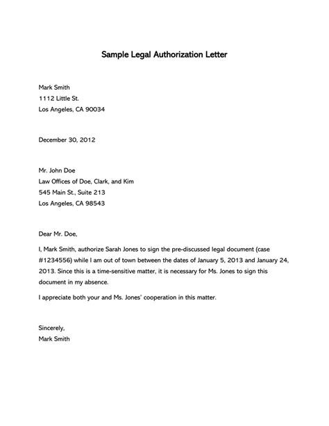 how to make a proper authorization letter