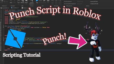 how to make a punch script roblox studio