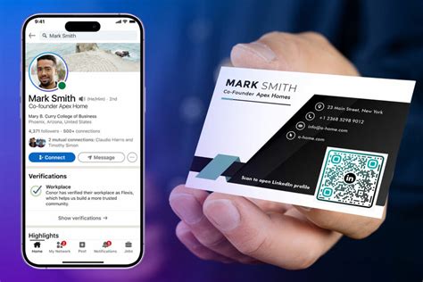 how to make a qr code name card