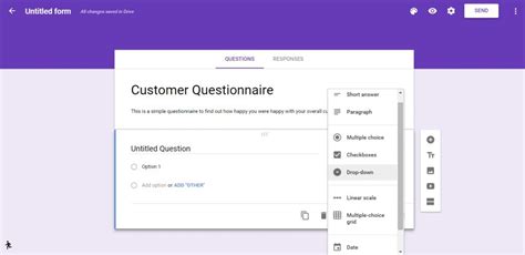 how to make a questionnaire on google docs free
