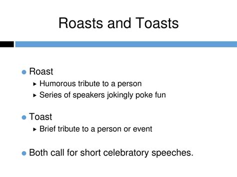 how to make a roast and toast speech