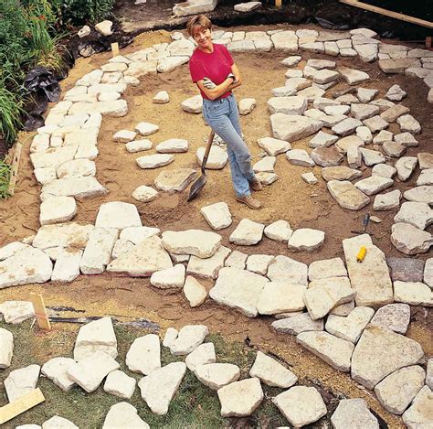 how to make a rock patio