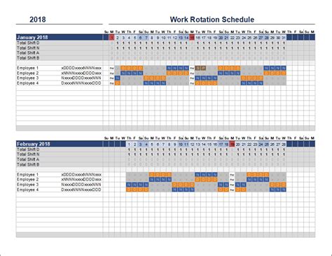 how to make a rolling calendar in excel