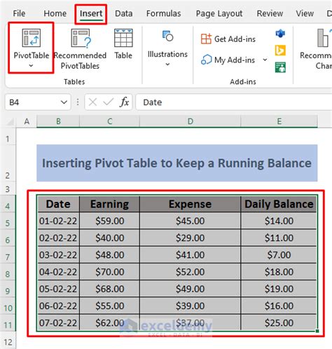 how to make a running balance column in excel