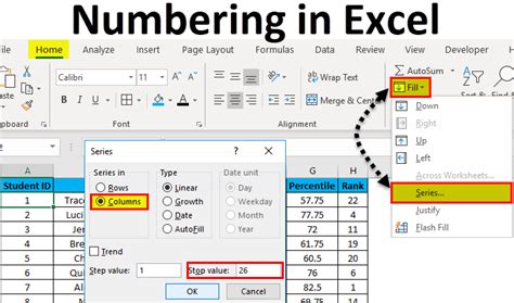 how to make a running number in excel