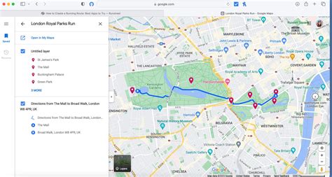how to make a running route in google maps