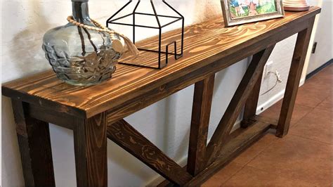 How To Make A Rustic Entry Table