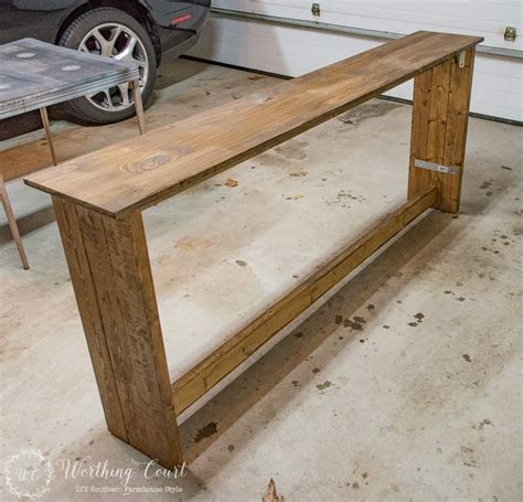 How To Make A Rustic Sofa Table