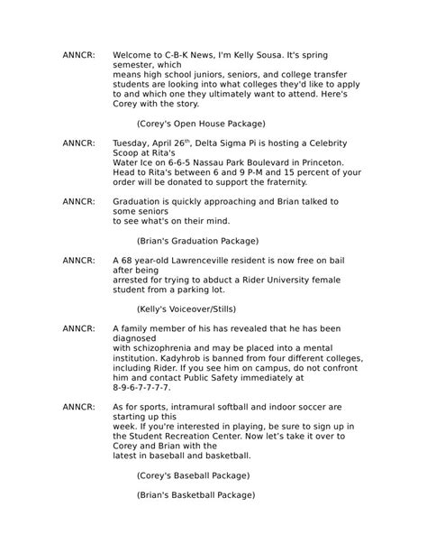 how to make a script for anchoring