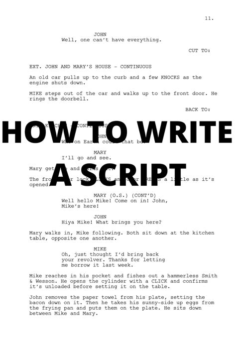 how to make a script sample