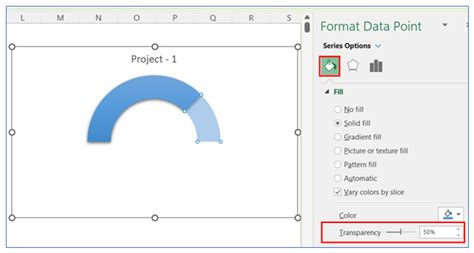 how to make a semi circle graph in excel