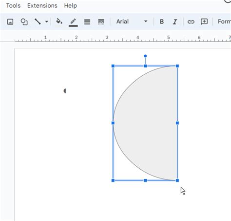 how to make a semi circle in google slides