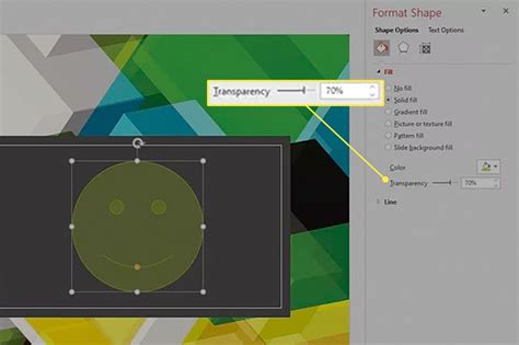 how to make a shape in powerpoint transparent