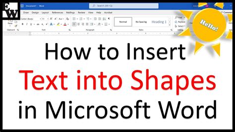 how to make a shape into a text box in word