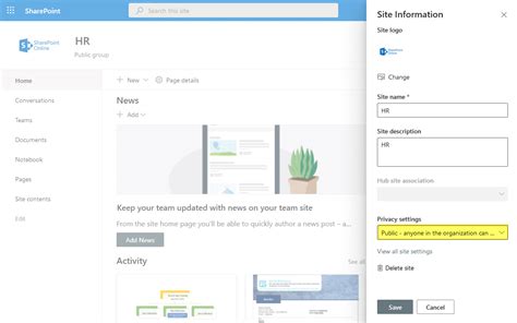 how to make a sharepoint excel file private