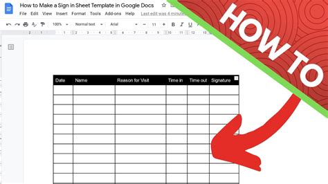 how to make a sign in sheet on google sheets