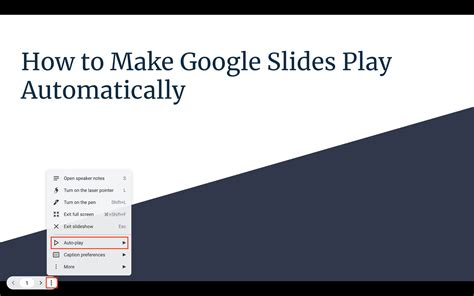 How To Make A Slideshow Play Automatically On Google Slides