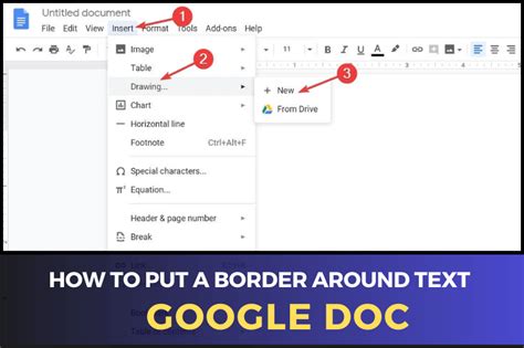 how to make a square around text in google docs