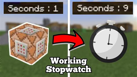 How To Make A Stopwatch In Minecraft With Command Blocks