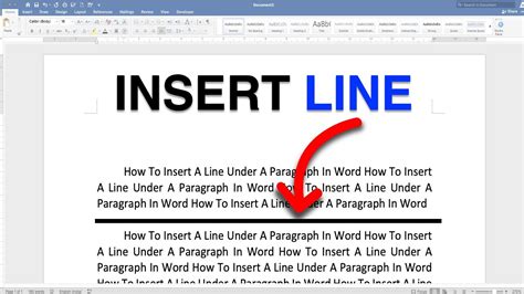 how to make a straight line between words