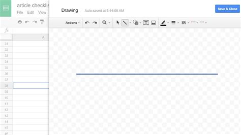 how to make a straight line in google sheets