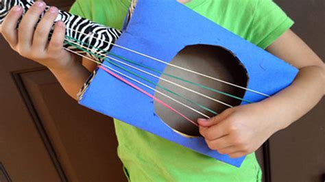 how to make a string instrument out of cardboard