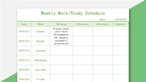 how to make a study planner in excel