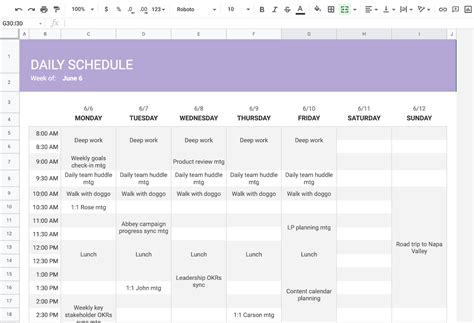 How To Make A Study Schedule On Google Sheets