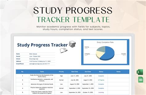 how to make a study tracker in excel