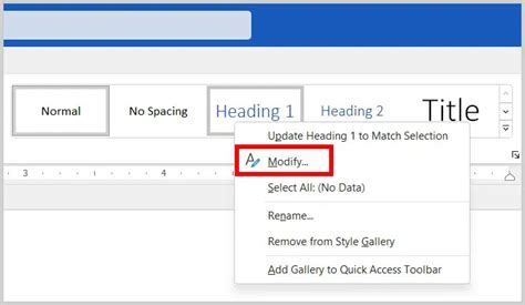 how to make a style a heading in word