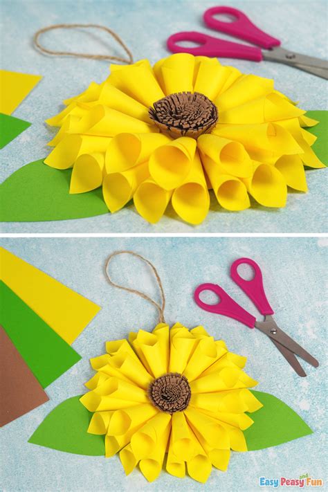 how to make a sunflower craft