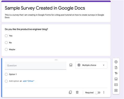 how to make a survey on google docs on phone
