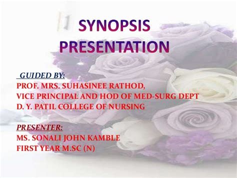 how to make a synopsis presentation