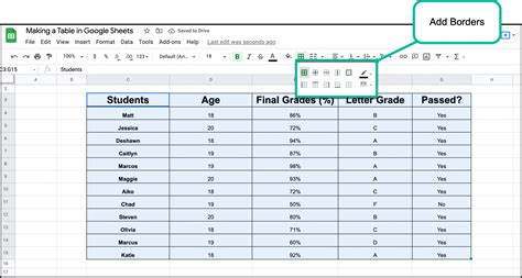 how to make a table in google sheets 2024