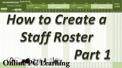 how to make a team roster in excel