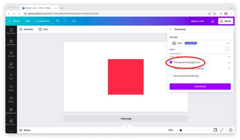 how to make a text box background transparent in canva