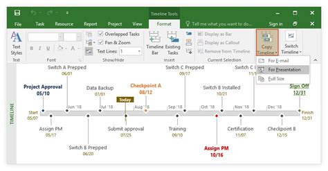 how to make a timeline in microsoft office