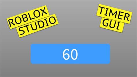 How To Make A Timer Gui In Roblox Studio