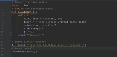 how to make a timer in python