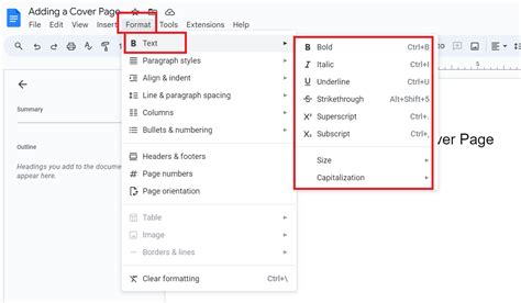 how to make a title in google docs