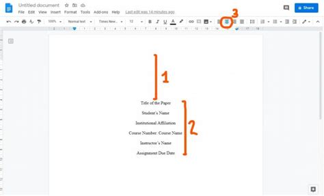 how to make a title page in apa format in google docs