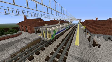 how to make a train station in minecraft