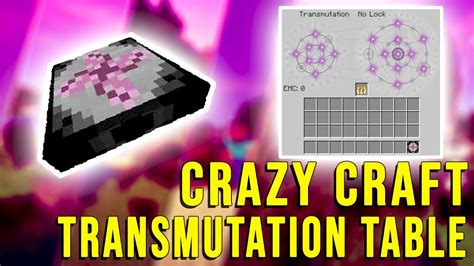 How To Make A Transmutation Table In Minecraft